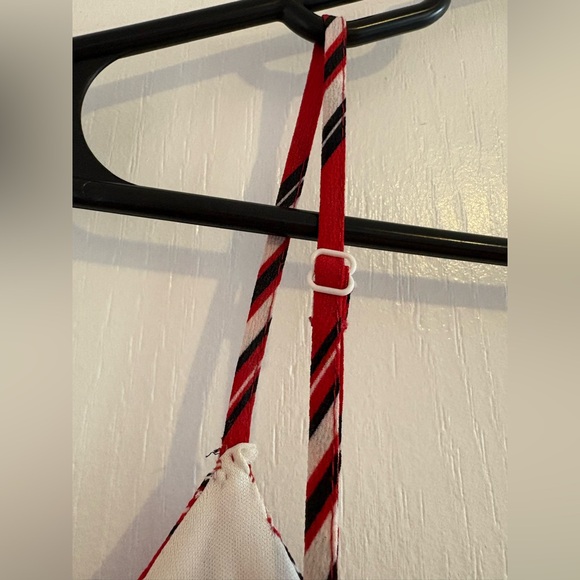U2B Red Striped Jumpsuit Spaghetti Straps Size 0XL - Picture 5 of 6